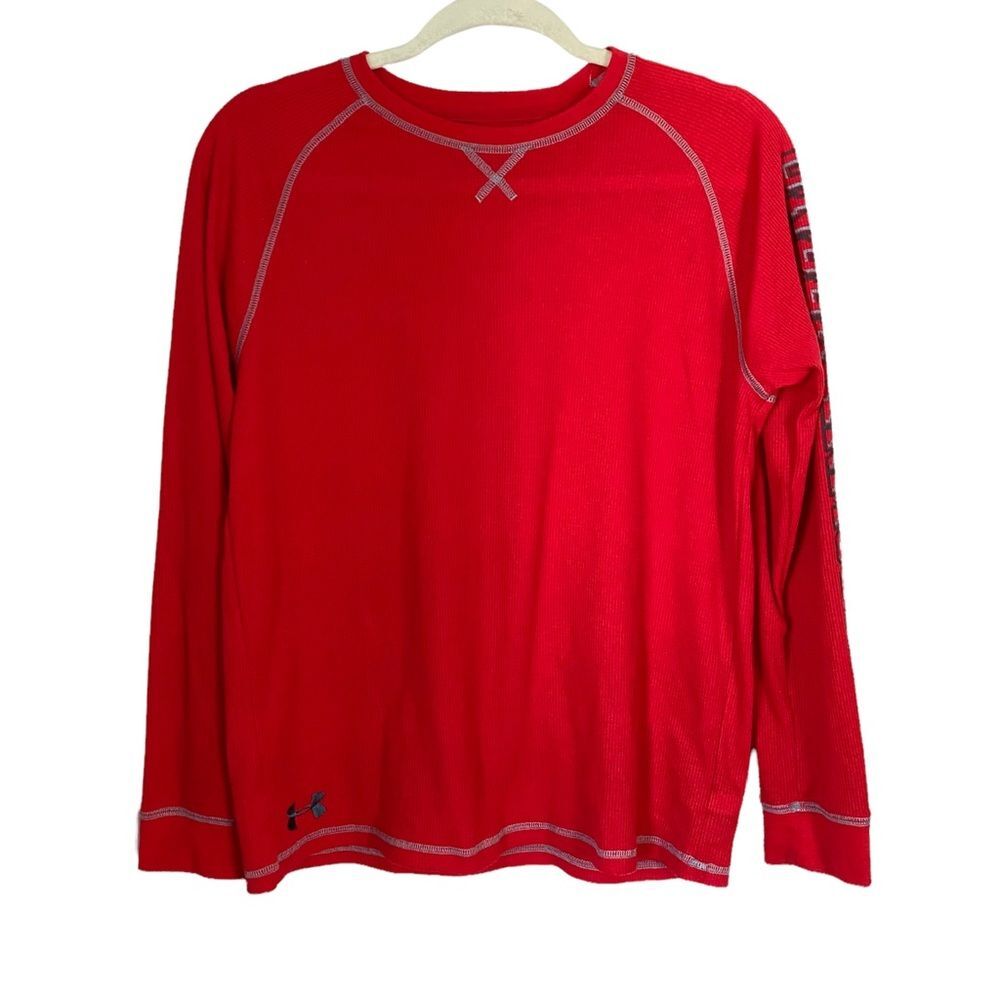 Under Armour Kids Youth All Season Gear Loose Red Long Sleeve Shirt Size YXL